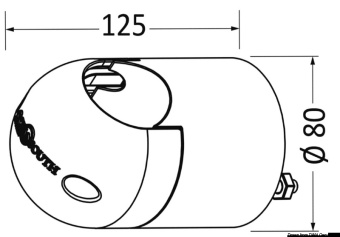 Osculati 48.180.11 - Side Fitting For T-Top Ø 44 mm