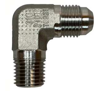 Parker 1317021769 90° -6 Flare × 1/4" MPT Angle Fitting Stainless Steel