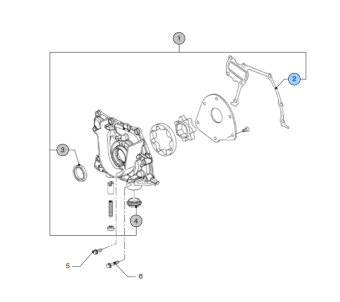 Vetus VP000318 - Gasket for Oil Pump VF4.145/180/200