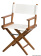 Osculati 71.323.21 - Teak Folding Chair White Fabric