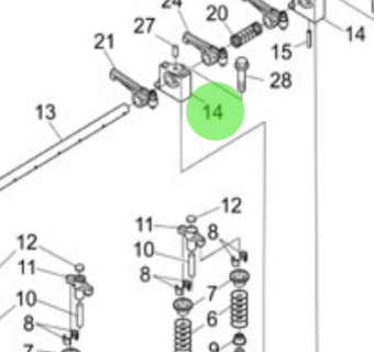 Nanni Diesel 970314820 - Rocker Arm Support for N4.85 and N4.100 Engines