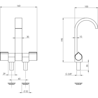 Allpa Chromed Mixer Tap Central