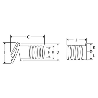 Nuova Rade 47088 - Thru-Hull System With Flap, For Hose Ø79mm, White