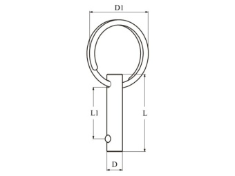 Talamex SS AISI 316 Fast Pin With Ring 5 mm 25 mm
