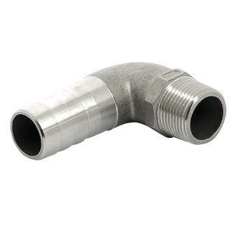 Vetus QB05ME-25 - Nozzle of Angular 90⁰, Stainless Steel, MPT G3/4, Hose 25 mm
