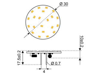 Talamex Super LED 21 10-30V G4-Back 2700K