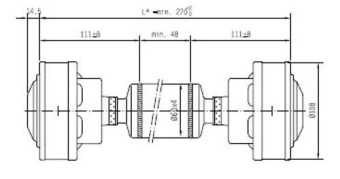 Aquadrive Shaft Coupling Extended CV15