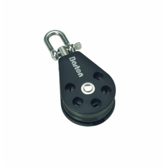 Barton N13130 - Single Swivel Block Size 3 45mm – Ball Bearing, Ø45mm Sheave, Max Rope 10mm