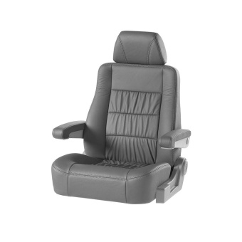 Helmsman's Seat San Diego Light Grey Leather Without Base