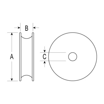 Ronstan RF1759 50mm Acetal Sheave, 15.6mm Width