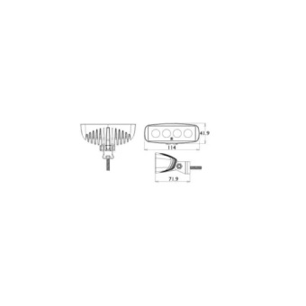 Lumitec 101292 - Floodlight Caprera 16W, 10-30V Stainless Steel Bracket White