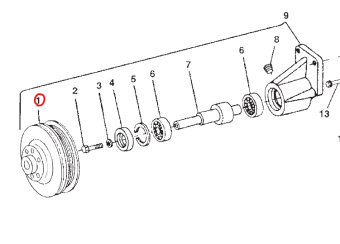 Northern Lights R500135 - PULLEY,FAN DRIVE 220mm (8.7')