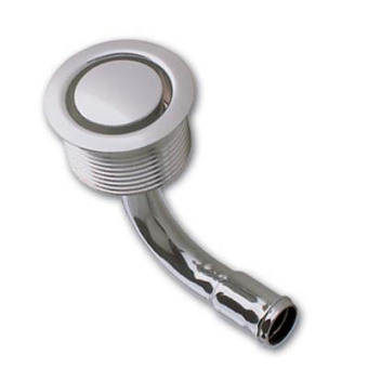 Guidi Hiding Vent with Bent Hose Connection Ø35 mm, Chromed Brass, BSPP