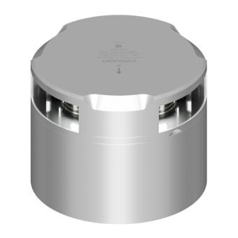 Lopolight 201-021-CD - Navigation Light 3NM Masthead/360° White, Silver W/Conn & Alu-Base CD