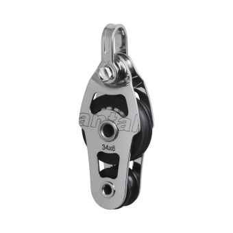 Antal 00330 - Stainless Steel 316 Mini Block Series 34x6, Ball Bearing, Fiddle Block