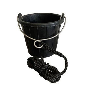 Yachticon Cleaning Bucket Rubber 8L with 3 Meter Line
