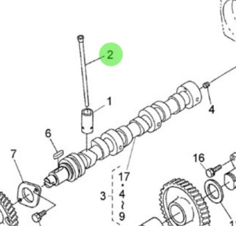 Nanni Diesel 970302796 - Pushrod for Camshaft System