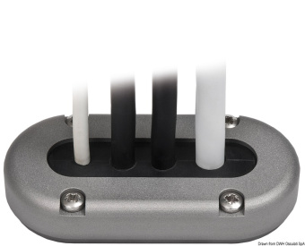 Osculati 14.174.02 - Scanstrut Multiple Cable Stuffing Box Black Plastic for Cables up to Ø15 mm