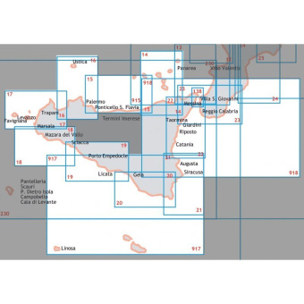 Navigation Chart Sicily From Capo Rama To Marsala And Egadi Islands