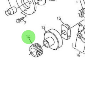 Nanni Diesel 970314232 - Governor Gear for N3.30 and N4.38 Engines