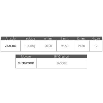 Finnord Sherwood Impeller 26000K