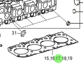 Nanni Diesel 970316149 - Cylinder Head Gasket for T4 Series Engines