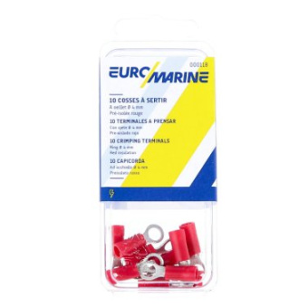 Euromarine Eyelet Terminal Ø04 Red - Set Of 10