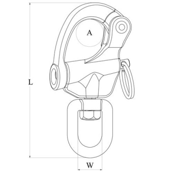 Hollex Snap Shackle 87mm Swivel Eye Stainless Steel 316