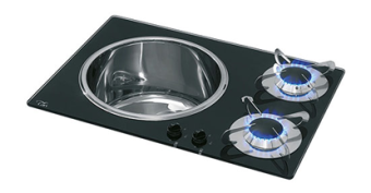 Airxcel Hob Unit 2-Burner SS304 Sink 600x30x420mm