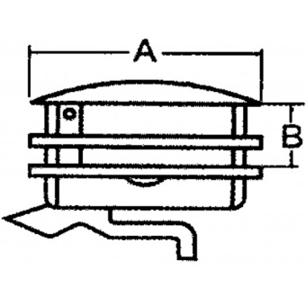 Marine Town Nylon Hatch Latch Ø 61 mm