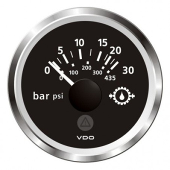 VDO A2C59514142 - Veratron ViewLine Gear Oil Pressure 30Bar Black 52mm