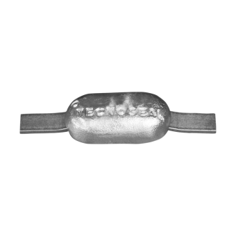 Tecnoseal Magnesium Oval Type Weld-On Sacrificial Anodes with Strap for Hull & Transom