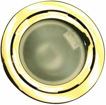 Hella Marine 2JA 998 516-021 - Interior Halogen Light Flush Mount Gold Ø66mm