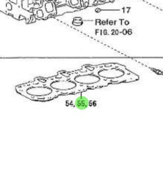Nanni Diesel 970312031 - Cylinder Head Gasket for T4.155 and 4.380TDI Engines