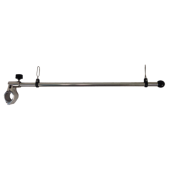 Allpa Stainless Steel Flag Pole, L=450mm, Railing Mount Ø25mm