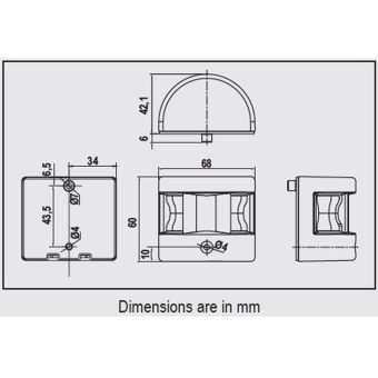 Lalizas 71305 - FOS LED 12 Bi-Colour Light, Side Mounted, With Black Housing