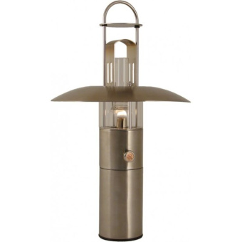 Delite 650107 - Storm Lantern / Oil Lamp Petrolux Stainless Steel Clear Glass 419 mm