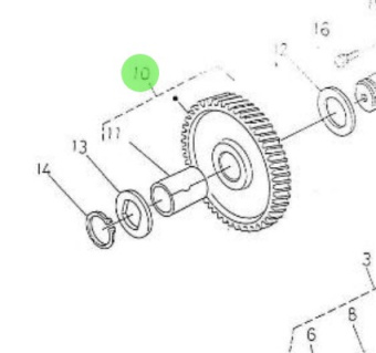 Nanni Diesel 970307925 - Idler Gear for Camshaft Assembly