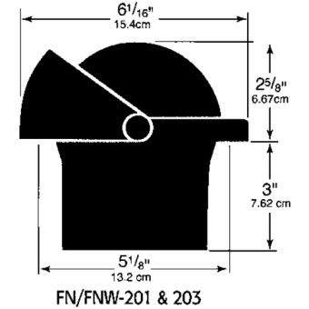 Ritchie Compass Model 'Navigator FNW-201', Flush Mount Compass, 12v, Dial Ø114,3mm/5°, White