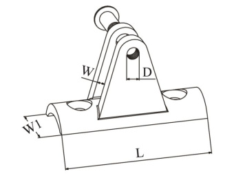 Talamex Deckmount Stainless Steel Concave 90° With Screw