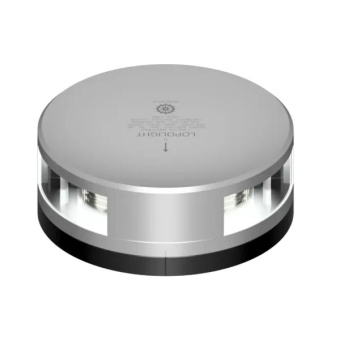 Lopolight 201-010KL-FB - Navigation Light 2NM 225° White, Masthead, Silver W/FB Base