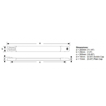 Hella Marine Two Color LED Strip White / Red Light 12V