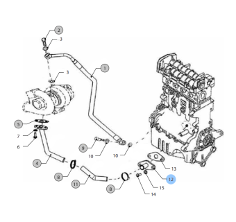 Vetus VFP01453 - Connection Oil Exhaust Crankcase