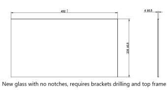 ENO 55927 Inner Oven Door Glass Kit For Eno Std Ovens 2008 To 2018