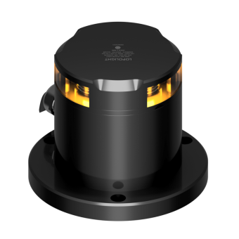 Lopolight 201-023S-PRO-I - Navigation Light 4NM Flashing 360° Yellow Light, Black Anodized