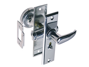 Tubular Latch Set PERKO 25-35mm with Sliding Lock Button