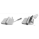 Marine Town Hinges With Integrated Cover 66,6X66,2 mm
