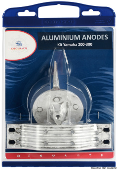 Osculati 43.353.01 - Anode Kit For Yamaha Outboards 200/300 Aluminium