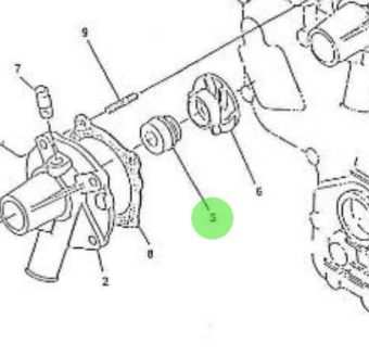 Nanni Diesel 970154002 - Fresh Water Pump Mechanical Seal for HE Engines