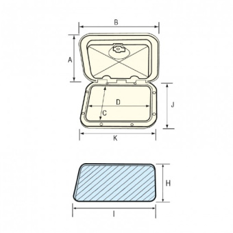 Nuova Rade White Hatches With Lock 285x165 mm 